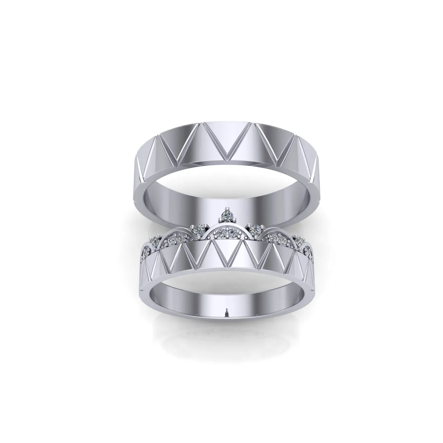 Nhẫn Cưới Vàng Trắng