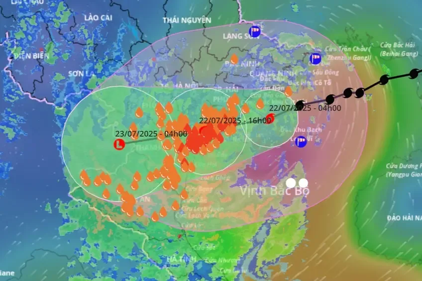 Bão Wipha đạt sức gió cấp 9, giật mạnh cấp 11, đe dọa bờ biển Hưng Yên - Ninh Bình