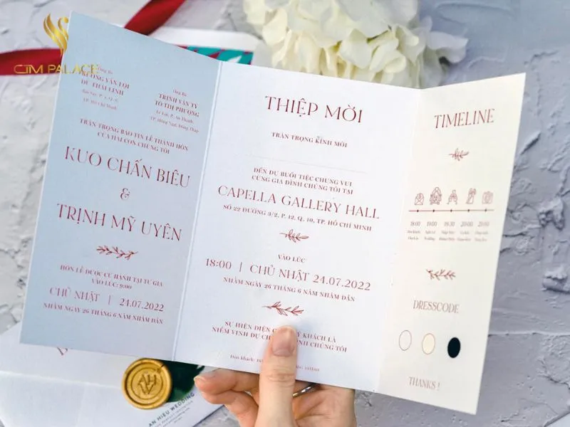chuẩn bị thiệp mời cưới 