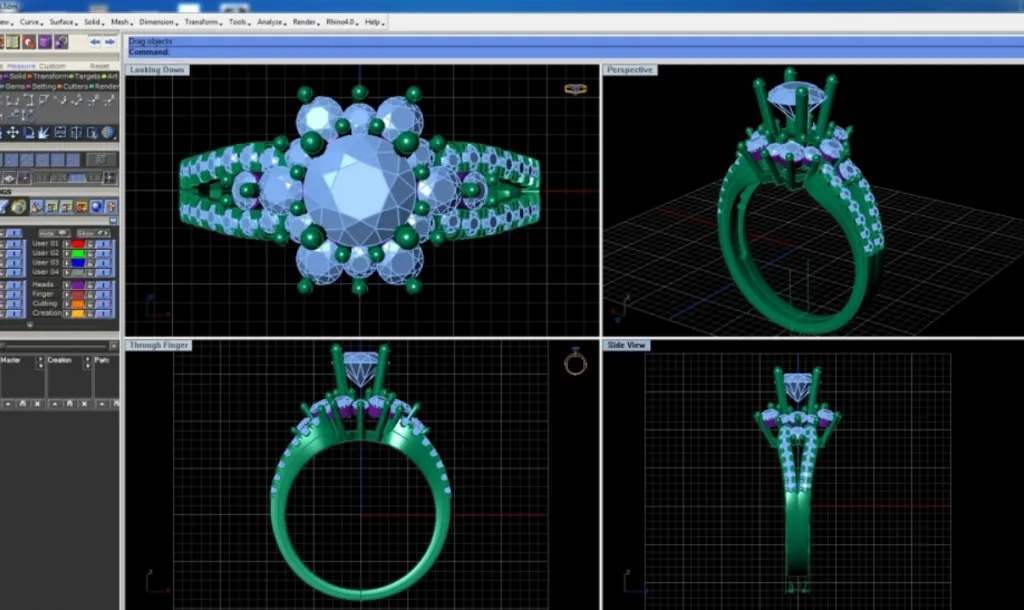 thiết kế nhẫn cưới 3d