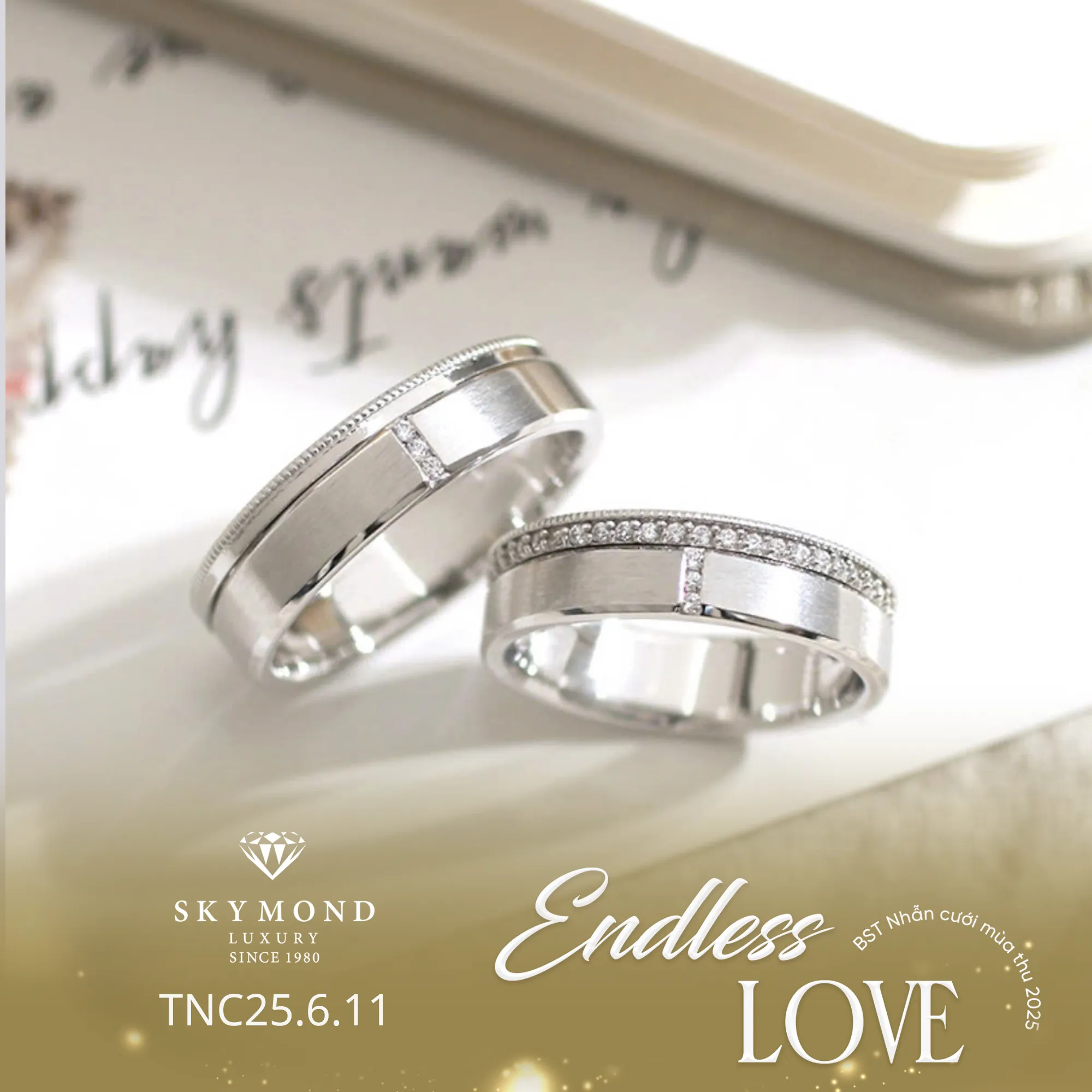 mẫu nhẫn kỷ niệm cưới skymond