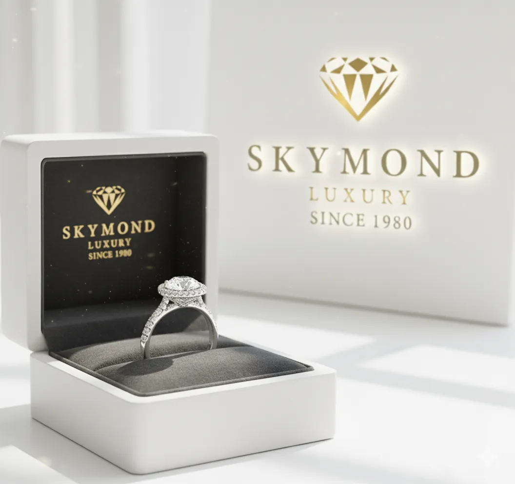 nhẫn cầu hôn halo skymond