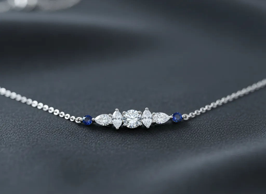 dây chuyền bạc đính đá