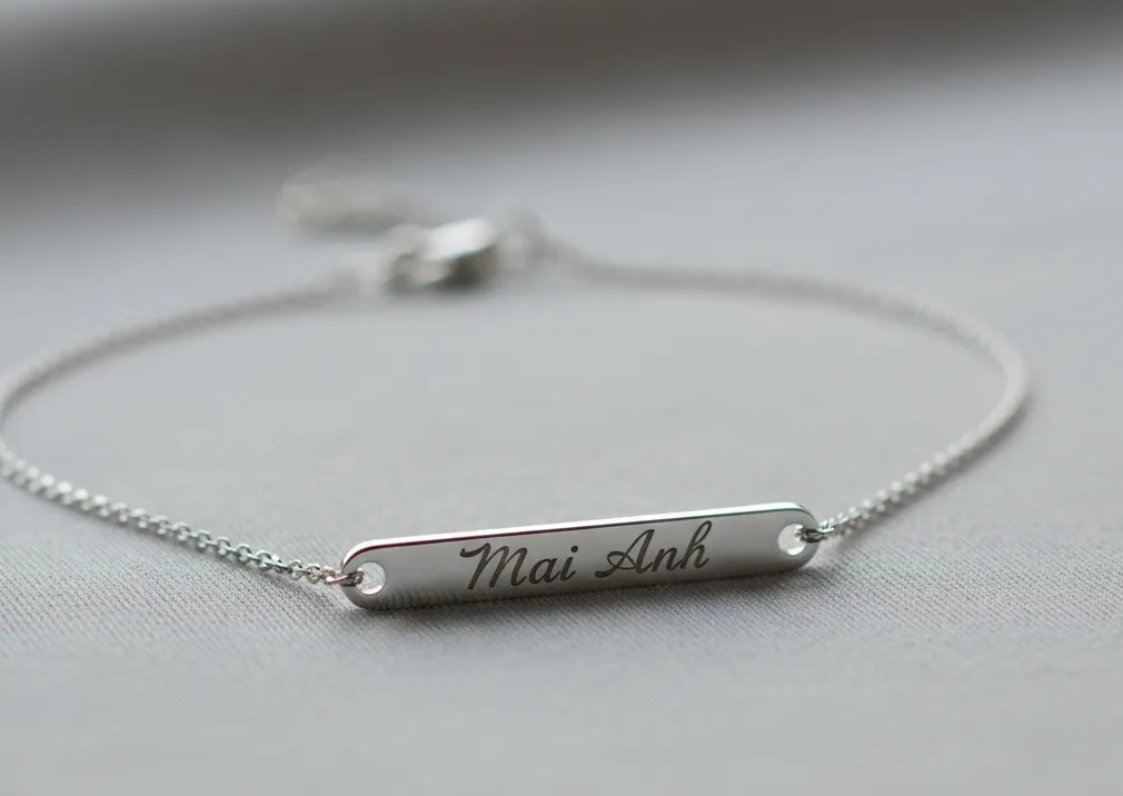 dây chuyền khắc chữ