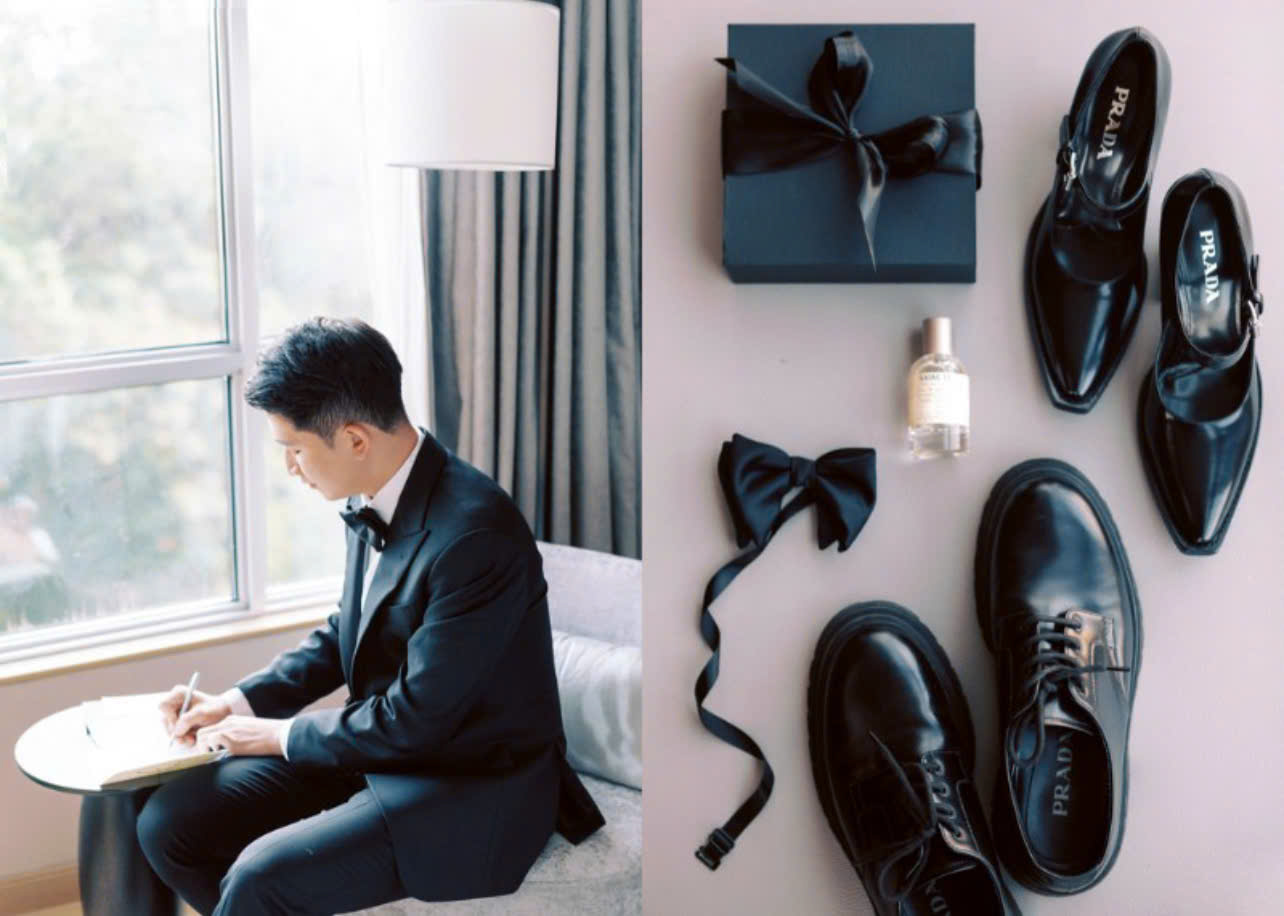 phụ kiện đi kèm vest cưới