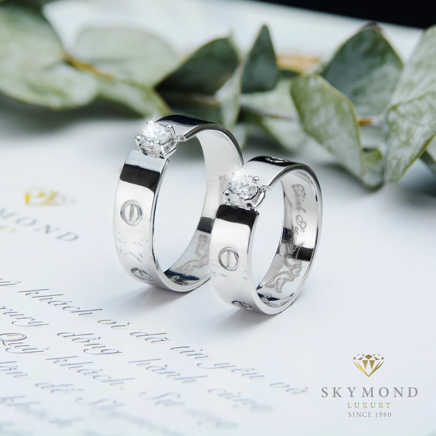 nhẫn cưới thiết kế skymond
