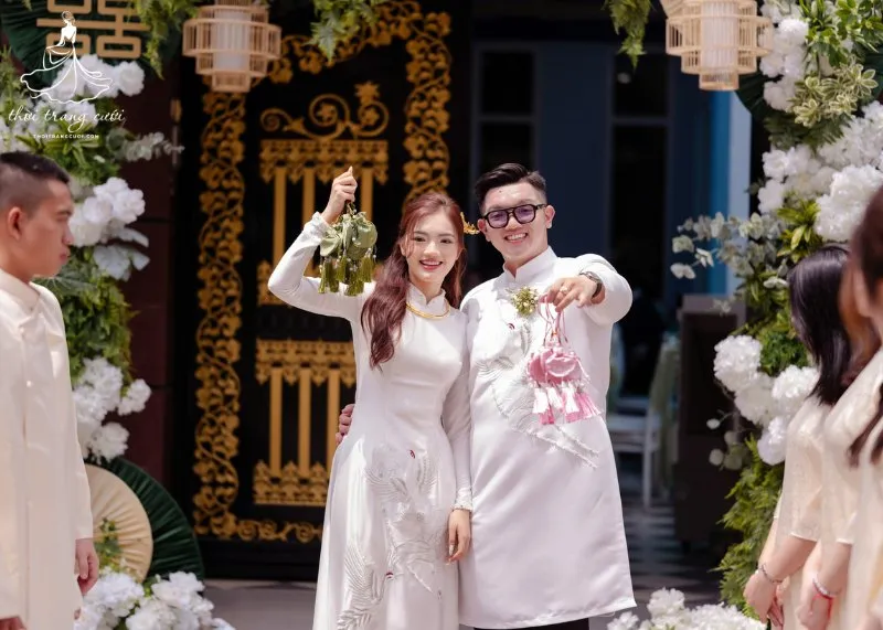 áo dài tiệc cưới