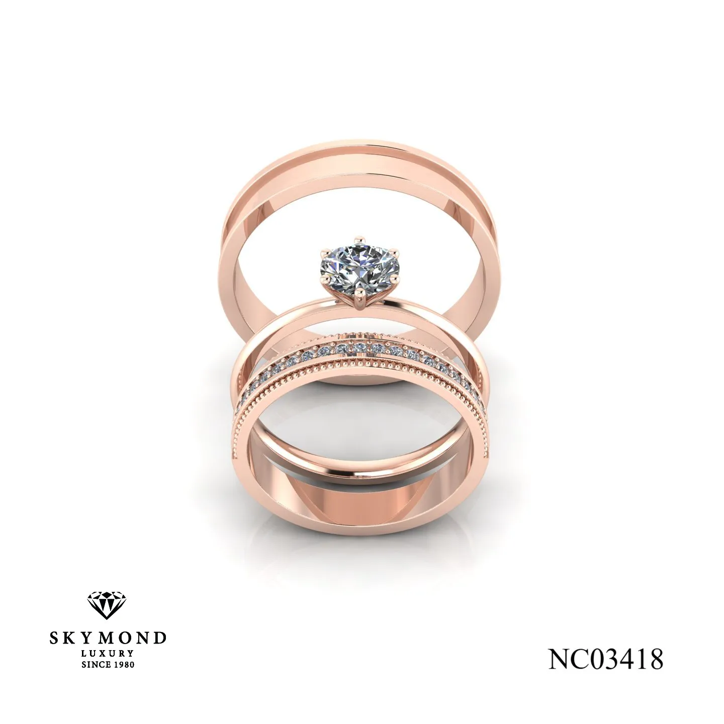 nhẫn cưới vàng hồng