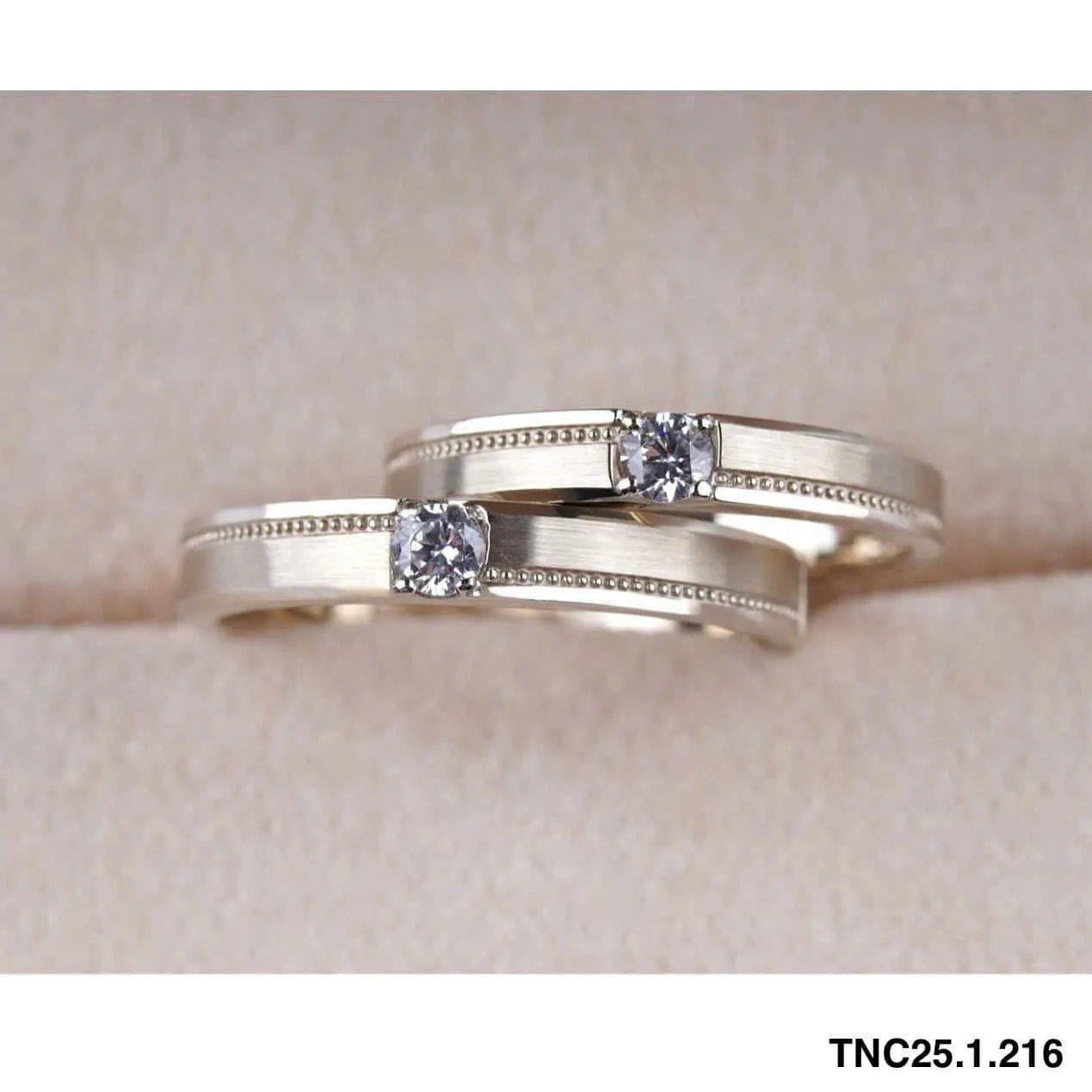 Nhẫn Cưới Vàng Trắng (14k-18k) thiết kế NC00302