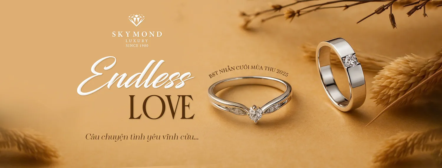 Nhẫn Cưới Bạch Kim, Vàng Trắng, Vàng Hồng – Skymond Luxury