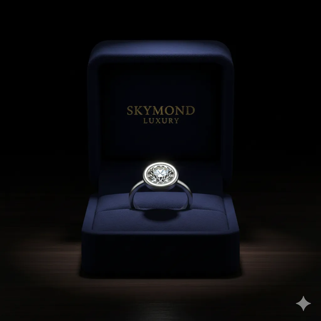 Nhẫn cầu hôn Bezel Setting