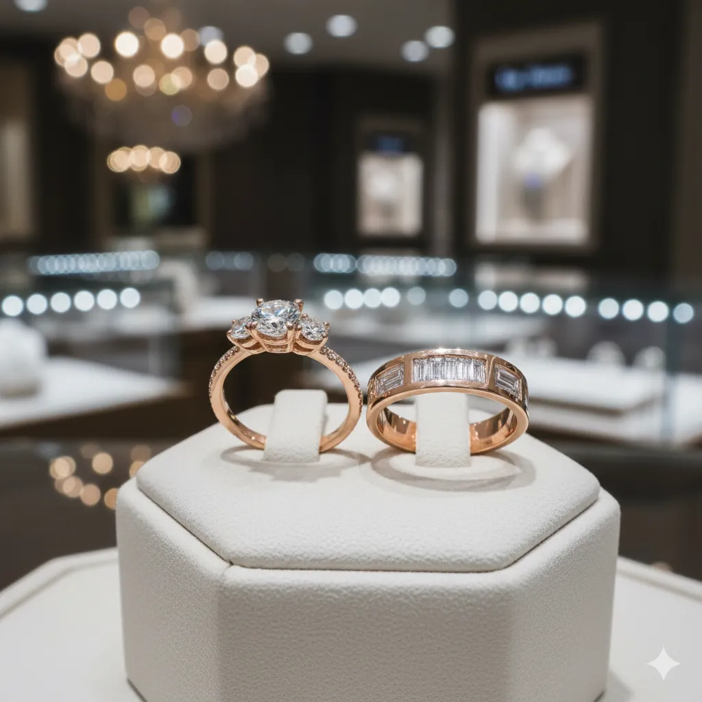 nhẫn cưới vàng hồng