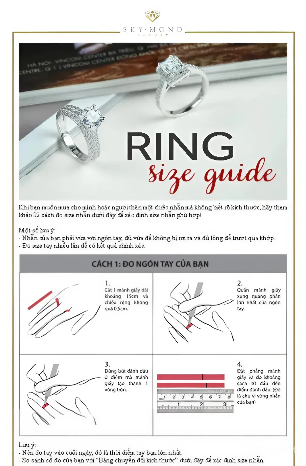 đo size nhẫn cưới