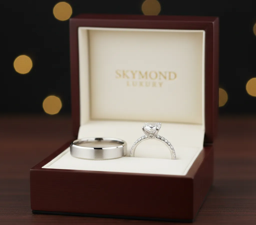 nhẫn cưới bạch kim skymond