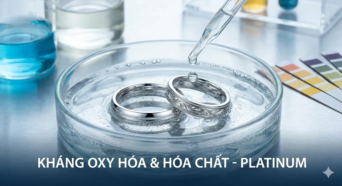 chất liệu bạch kim chống oxy hóa và hóa chất