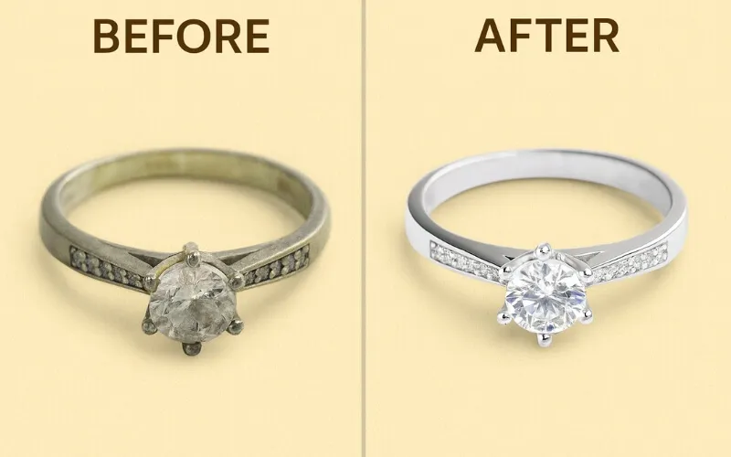 nhẫn cưới bị xỉn m&agrave;u