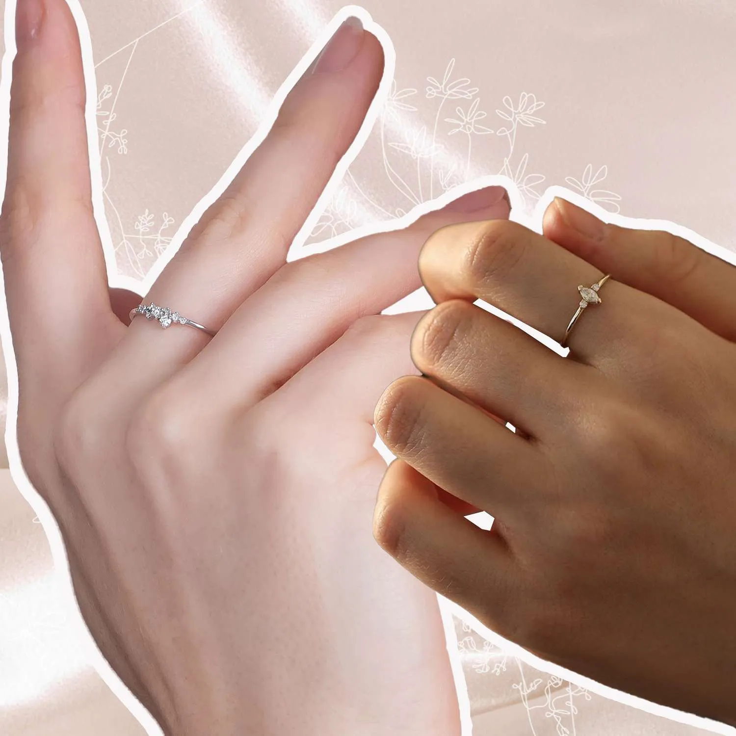 trải nghiệm đeo nhẫn cưới minimal