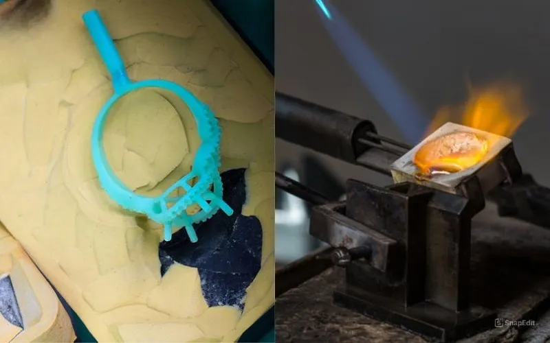 đ&uacute;c nhẫn cưới v&agrave;ng