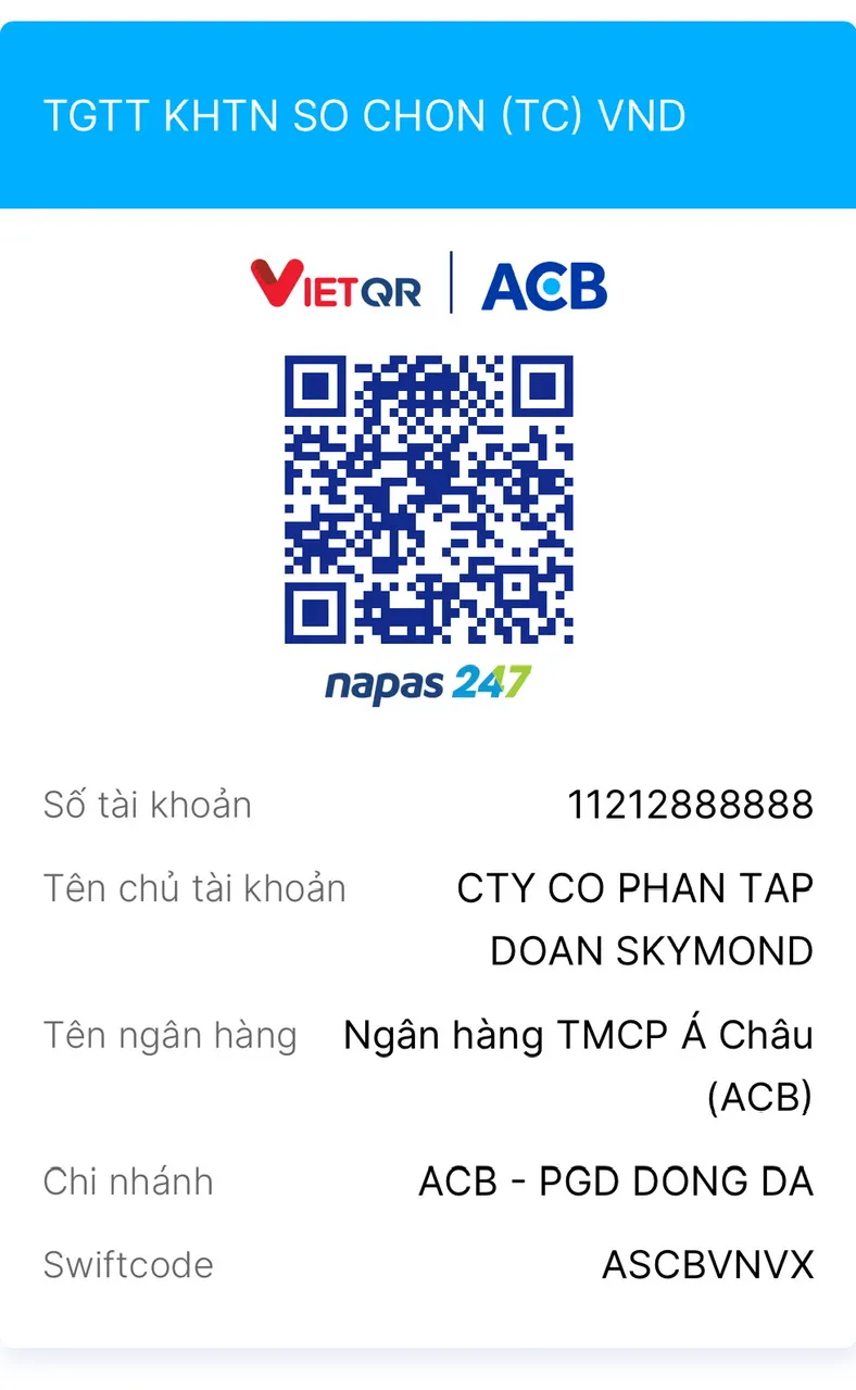 t&agrave;i khoản ng&acirc;n h&agrave;ng skymond