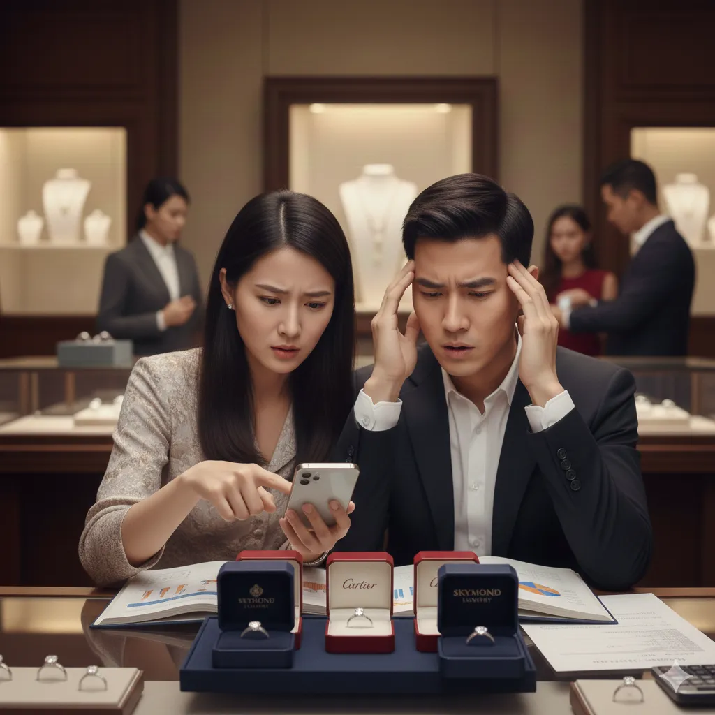 kh&oacute; khăn của c&aacute;c cặp đ&ocirc;i khi lựa chọn nhẫn cưới
