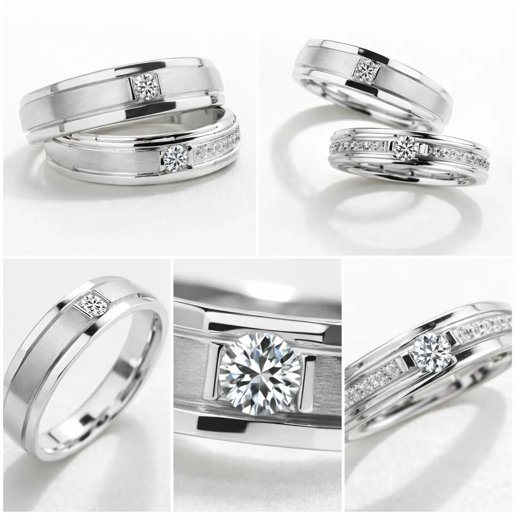 nhẫn cưới platin kim cương