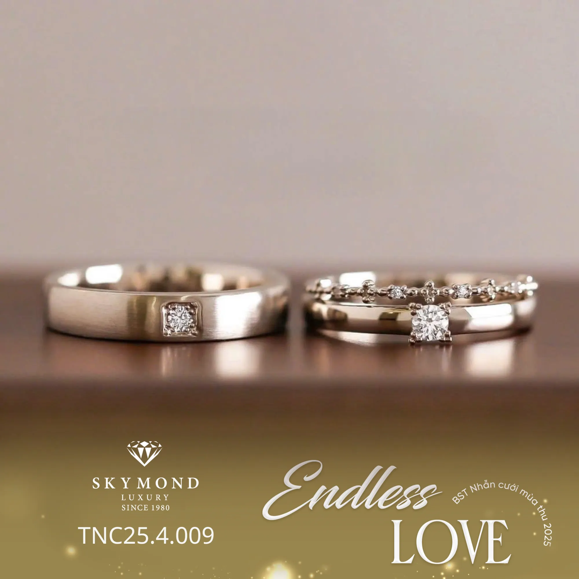 nhẫn cưới hàn quốc thiết kế thanh mảnh và tối giản