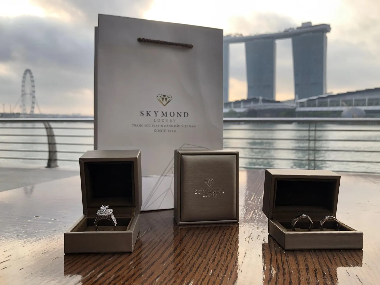 nhẫn cưới vàng 12k Skymond