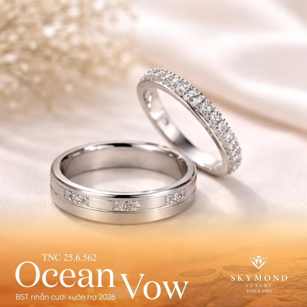 nhẫn cưới v&agrave;ng 10k