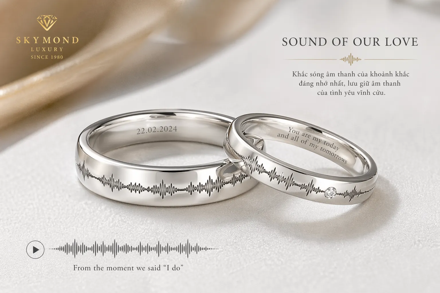 nhẫn cưới khắc s&oacute;ng &acirc;m