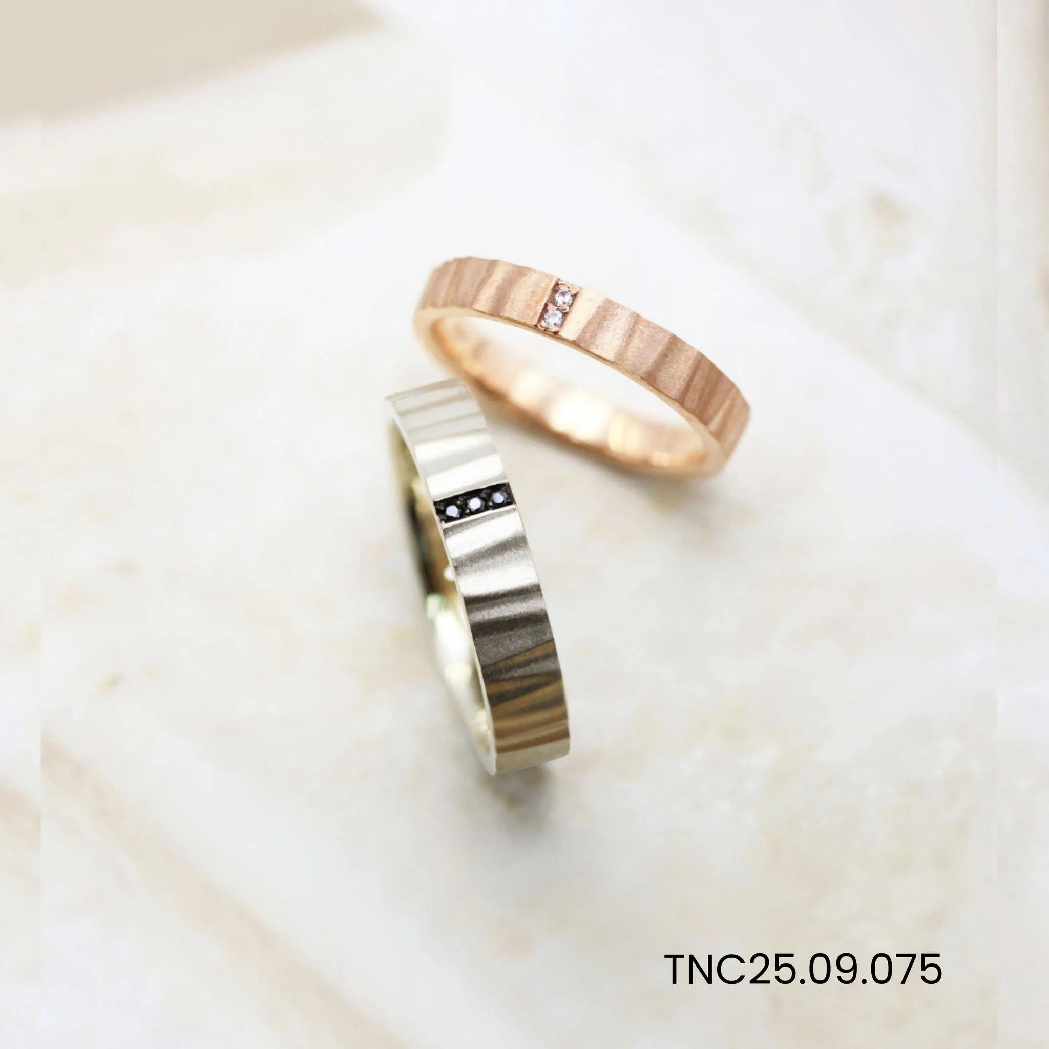 cặp nhẫn cưới vàng ghép