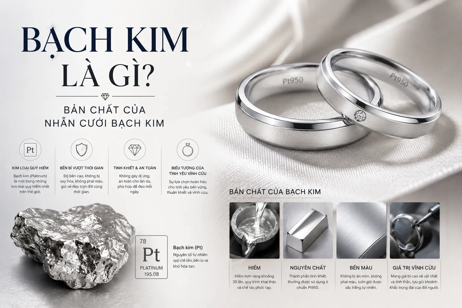 nhẫn cưới bạch kim là gì
