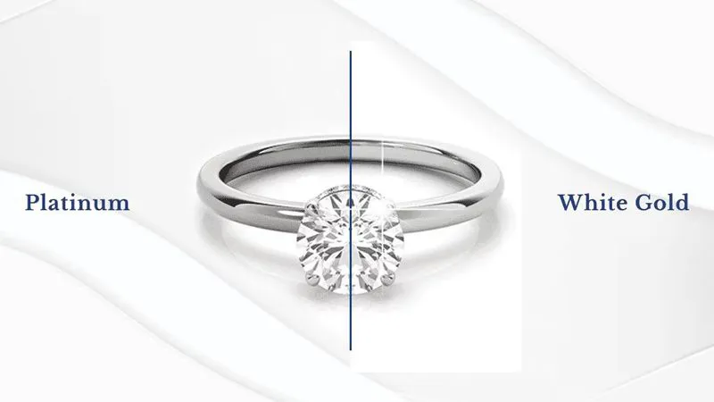 nhẫn cưới bạch kim v&agrave; nhẫn cưới v&agrave;ng trắng