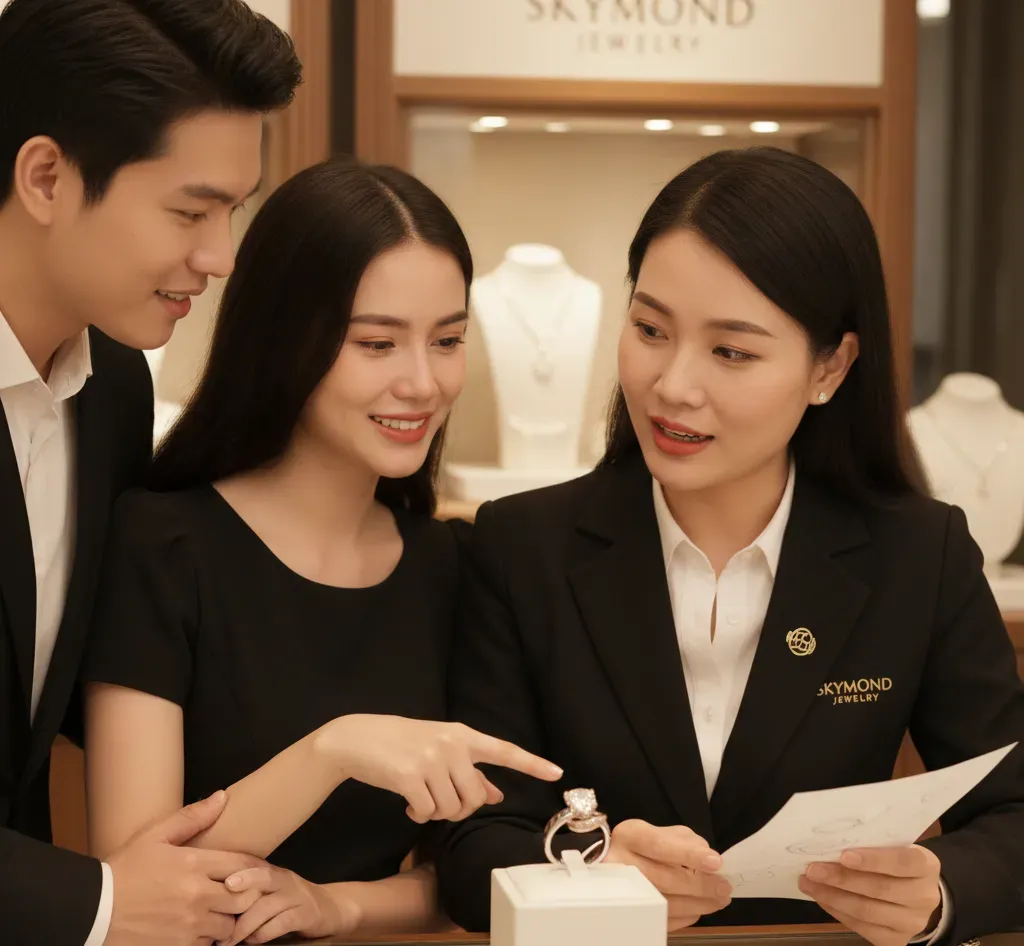 nhẫn cưới bạch kim thiết kế 