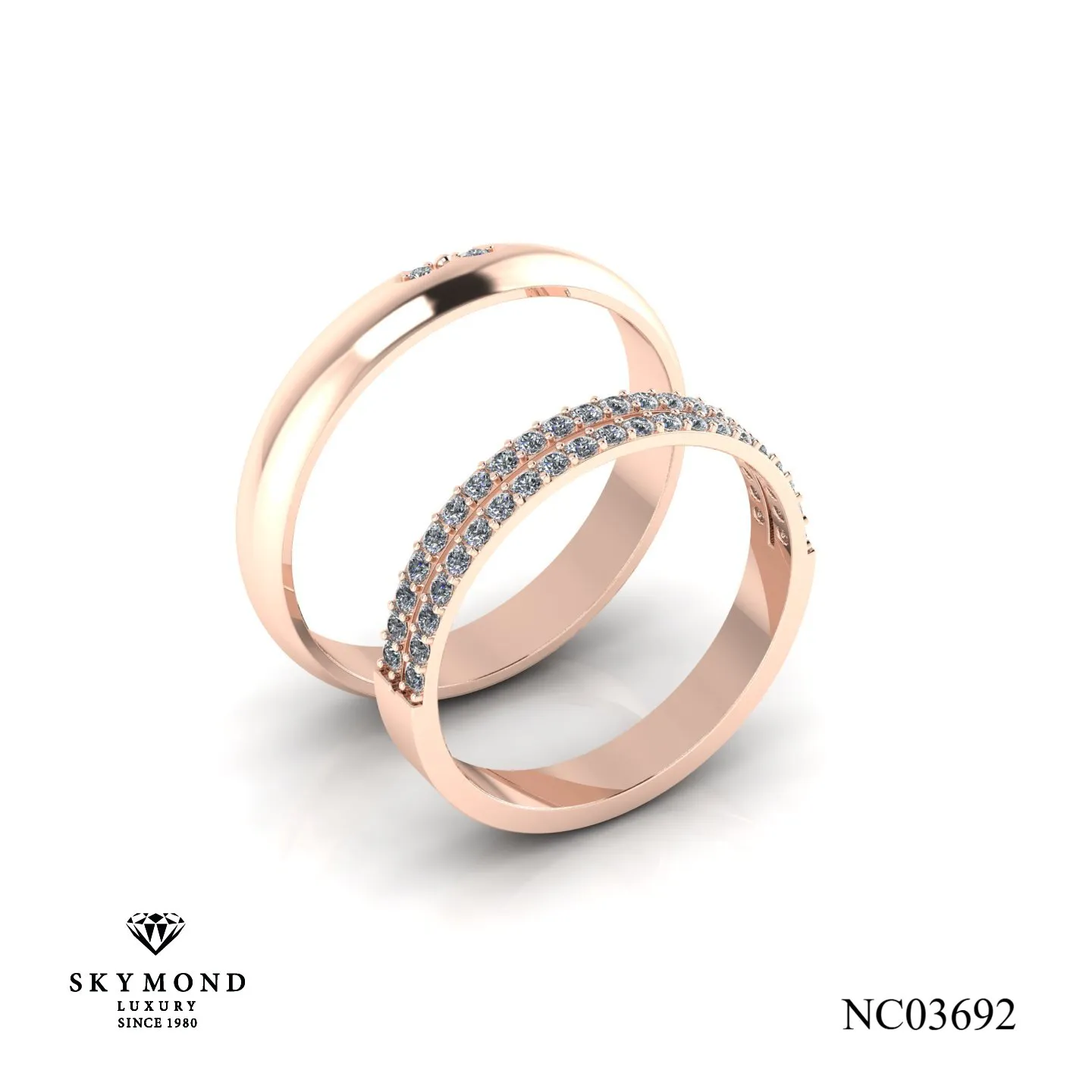 Nhẫn Cưới Vàng Hồng 14k - 18k NC03692