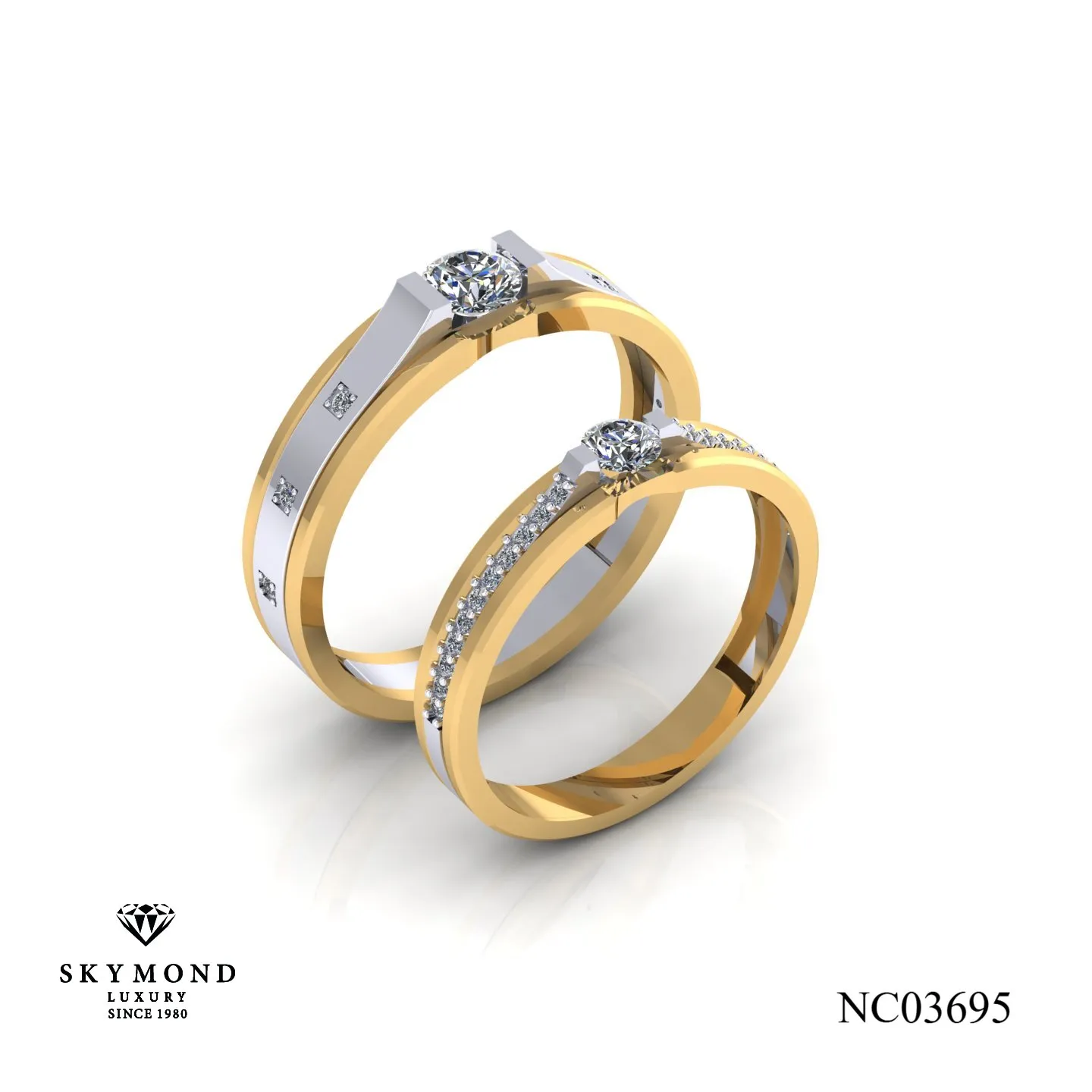 Nhẫn Cưới Vàng Vàng 14k - 18k NC03695