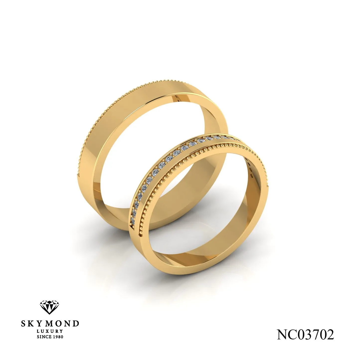 Nhẫn Cưới Vàng Vàng 14k - 18k NC03702