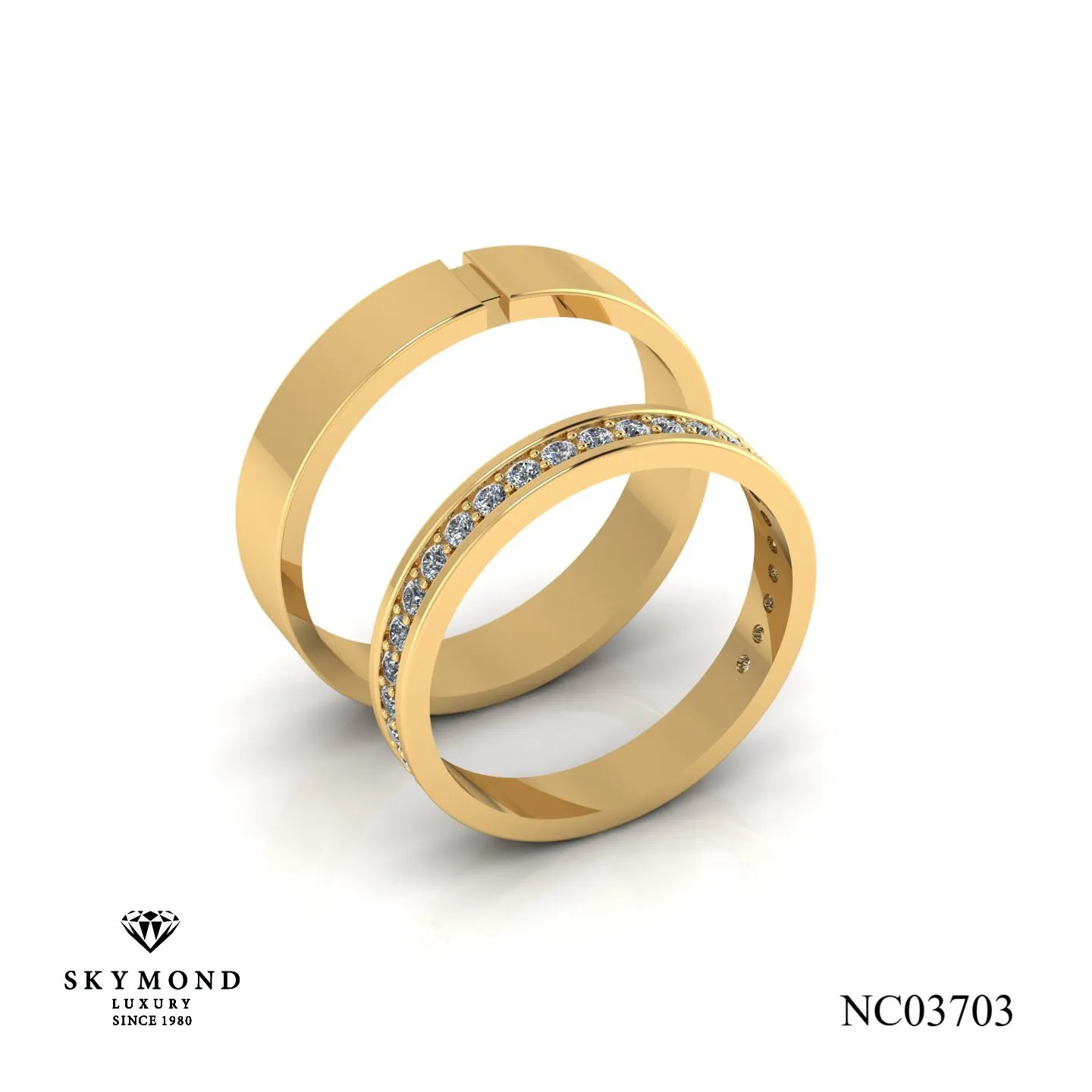 Nhẫn Cưới Vàng Vàng 14k - 18k NC03703