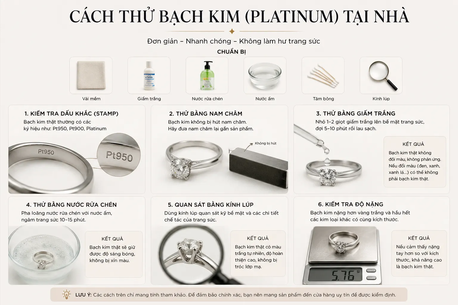 c&aacute;ch nhận biết bạch kim